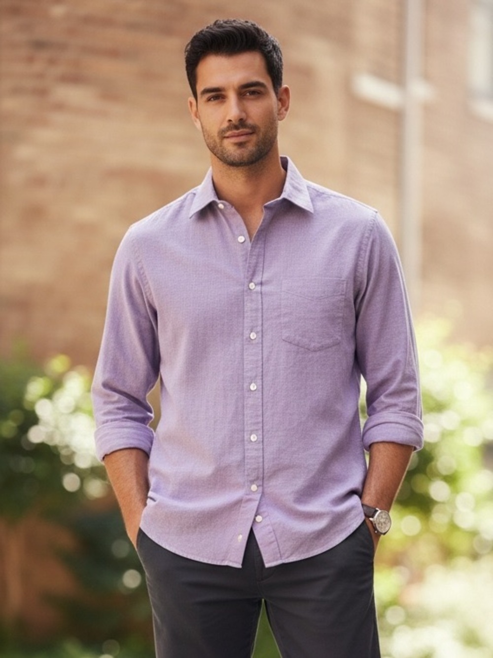 Ted Baker Lilac Button-Up Shirt